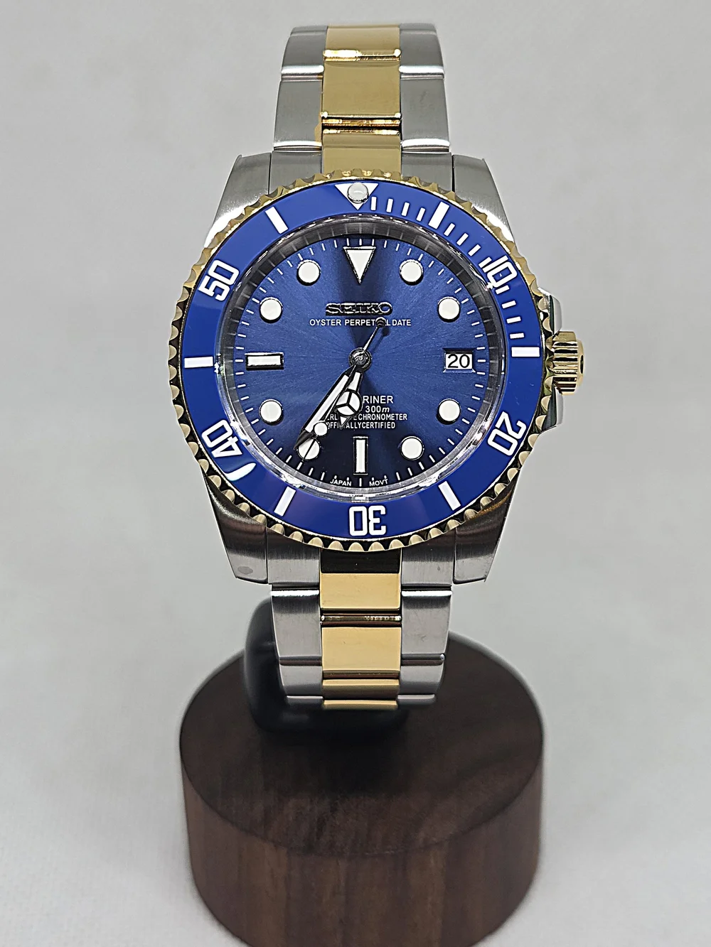 Custom 40mm Automatic Seiko Mod Watch Bluesy Submariner NH35